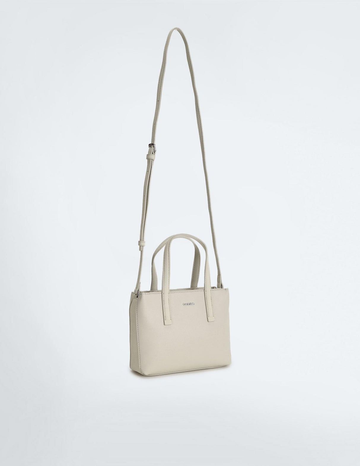 Calvin Klein Bolso bandolera Mujer Mini Tote pequeño, Elfenbein (Marfil), Talla Única