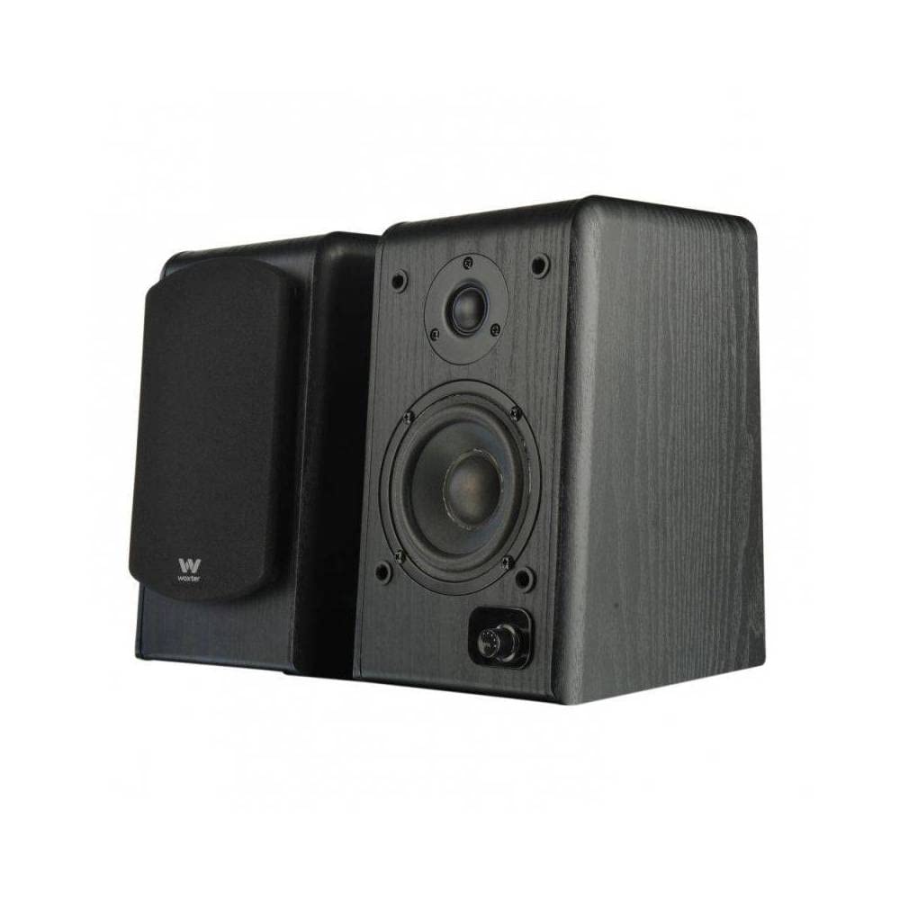 Woxter Dynamic Line DL-610 Black - Altavoces de estantería terminados en Madera autoamplificados (20 RMS 180 W, Bluetooth, conexión de 3,5mm, PC, TV, Tablets, Smartphones, mp3...)