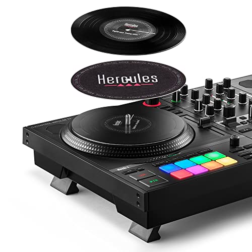 Hercules DJControl Inpulse T7 -Controladora de DJ Motorizada Negra de 2 Decks - incluye Serato DJ Lite y el software DJUCED