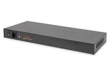 DIGITUS Conmutador de Red PoE Gigabit Gestionado de 27 Puertos - 24 Puertos RJ45 - 2 Puertos SFP - 1 Puerto de Consola - 450W PoE Presupuesto - Características L2 - 19 Pulgadas