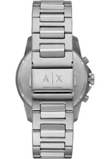 Armani Exchange Reloj Hombre, Movimiento cronógrafo de Cuarzo y Caja de 44mm con Correa de Acero Inoxidable