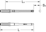 KS Tools 516.1672 - Llave dinamométrica con alojamiento cuadrado encajable (565 mm, 60-320 Nm, 14 x 18 mm)