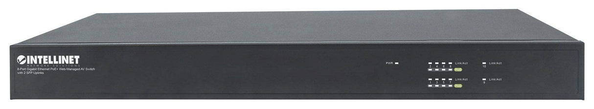INTELLINET Switch 8 Port Managed AV PoE 2XSFP UPLINK