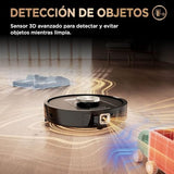 Shark PowerDetect Robot Aspirador y mopa 2 en 1, Base NeverTouch Pro con Limpieza, Carga y Vaciado automáticos, 60 días, navegación 3D y LiDAR, NeverStuck, WiFi/App, Negro, RV2800ZEEU