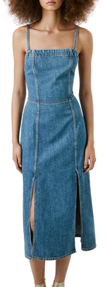 Pepe Jeans Elodie Vestido, Azul (Mezclilla), L para Mujer