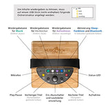 KidzAudio Caja de música para niños: Altavoz Bluetooth portátil para niños con Memoria USB o reproducción Bluetooth con Conector para Auriculares, limitador de Volumen, función de grabación y sueño