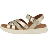 Geox D Xand 2s B, Sandalias Deportivas, Lt Gold, 41 EU