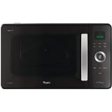 Whirlpool JQ 280 MB Microondas, Termoventilado Combinado, Libre Instalación, con Vaporiera Parrilla Baja Plato Crisp y Mango, 30 L, Negro, 54,8 x 52,5 x 33,3 cm
