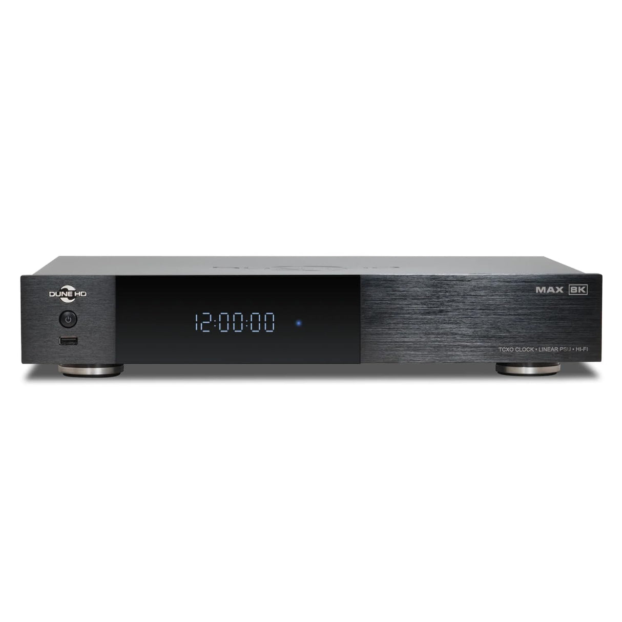 Dune HD MAX 8K, Full-Sized Reproductor Multimedia, Android TV Box, D Vision, Atmo, HDD Rack, Linear PSU, TCXO, Hi-Fi I2S-E Output, Hi-Fi S/PDIF Output, 8Gb/64Gb