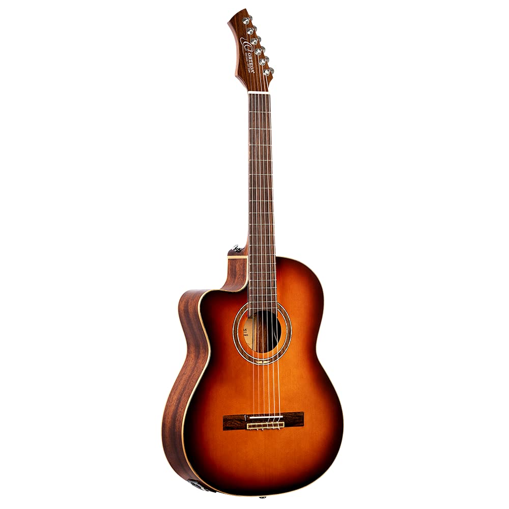 ORTEGA Perfomer Series Classical Guitar 44 Mástil delgado, Caja fina, Zurdo Abeto y Preamp y funda RCE238SN-FT-L