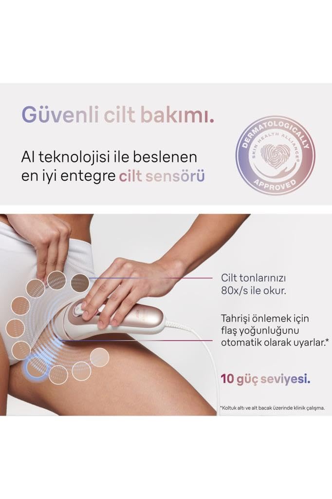 Braun Silk-Expert Pro IPL PL7253 Lumière pulsée Or rose, Blanc