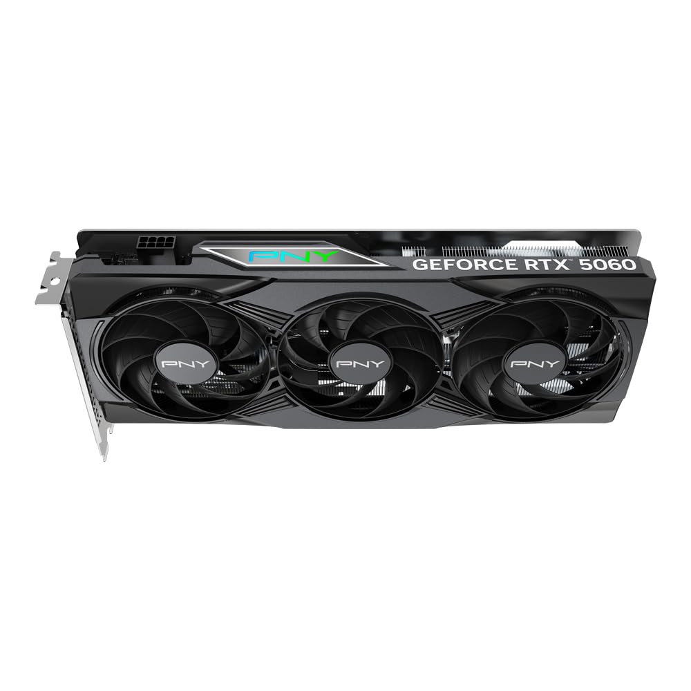 PNY Tarjeta Gráfica GEFORCE RTX™ 5060 8GB ARGB Overclocked Triple Fan DLSS 4