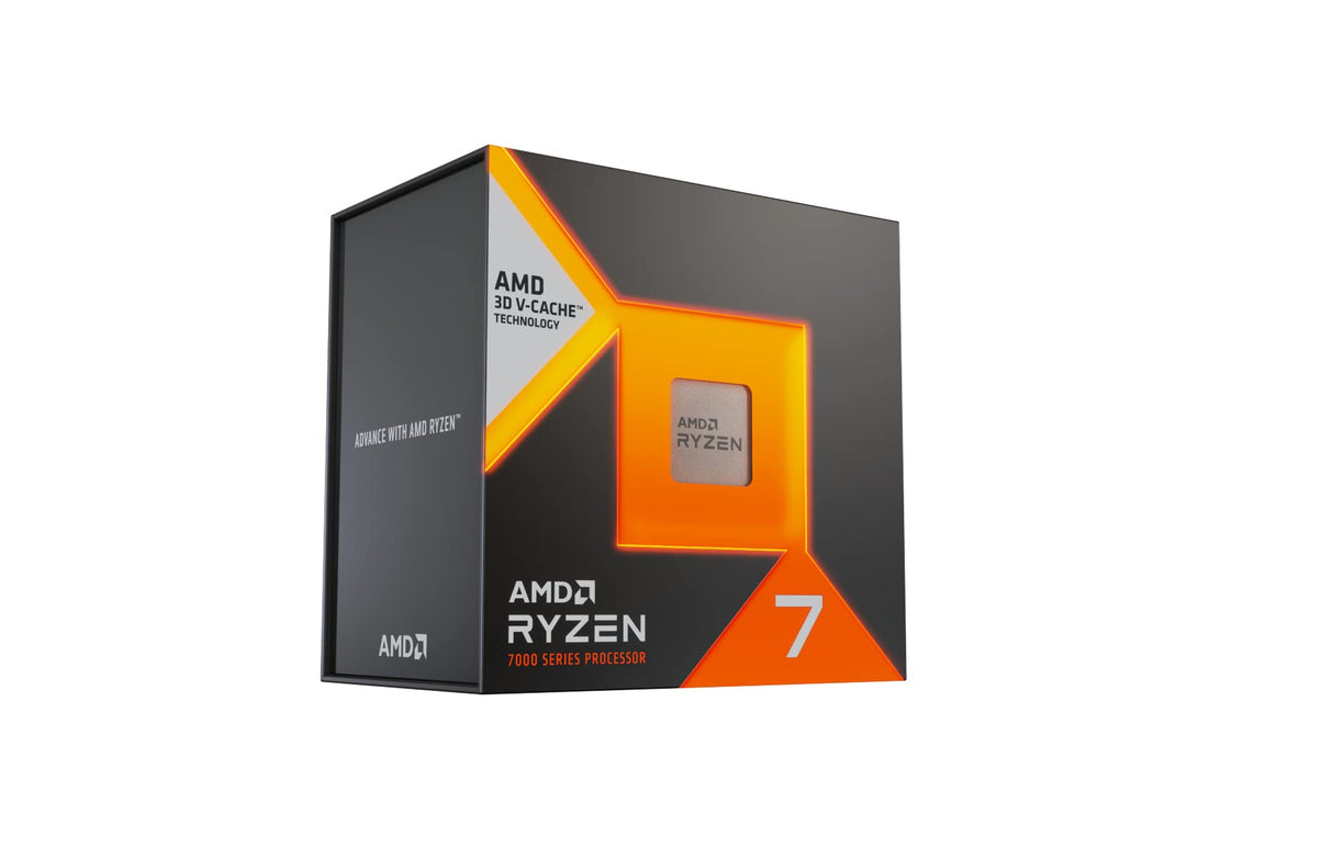 AMD Ryzen 7 7800X3D Procesador con tecnología 3D V-Cache (tarjeta gráfica Radeon integrada, 8 núcleos/16 threads,120W TDP,Socket AM5, 104MB Caché, Reloj de aumento máx. hasta 5.0 GHz, sin ventilador)