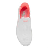 Skechers, GO Walk 7 MIA Mujer, White Textile/Neon Pink Trim, 37 EU