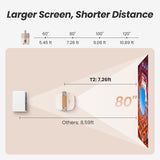 【Sound by J&Built-in Battery】 WiFi Bluetooth,Yaber T2 Proyector Full HD 1080P Nativo,Auto Enfoque/Keystone, 2,5H Vídeo Proyector Cine en Casa/Exterior para Movil/iOS/Android (K.H.)