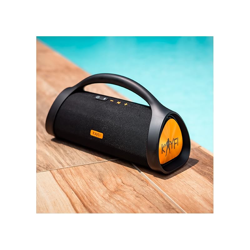 KAYFI K55 Altavoz Portátil Bluetooth, 60W RMS, Batería 5000mAh, IPX7 Resistente al Agua, 25h de Reproducción, Negro