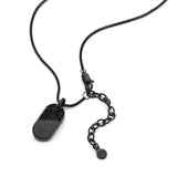 Emporio Armani Collar de acero inoxidable negro para hombre, EGS3138001, talla única, Acero inoxidable, No es una piedra preciosa, Negro (Jett Black)