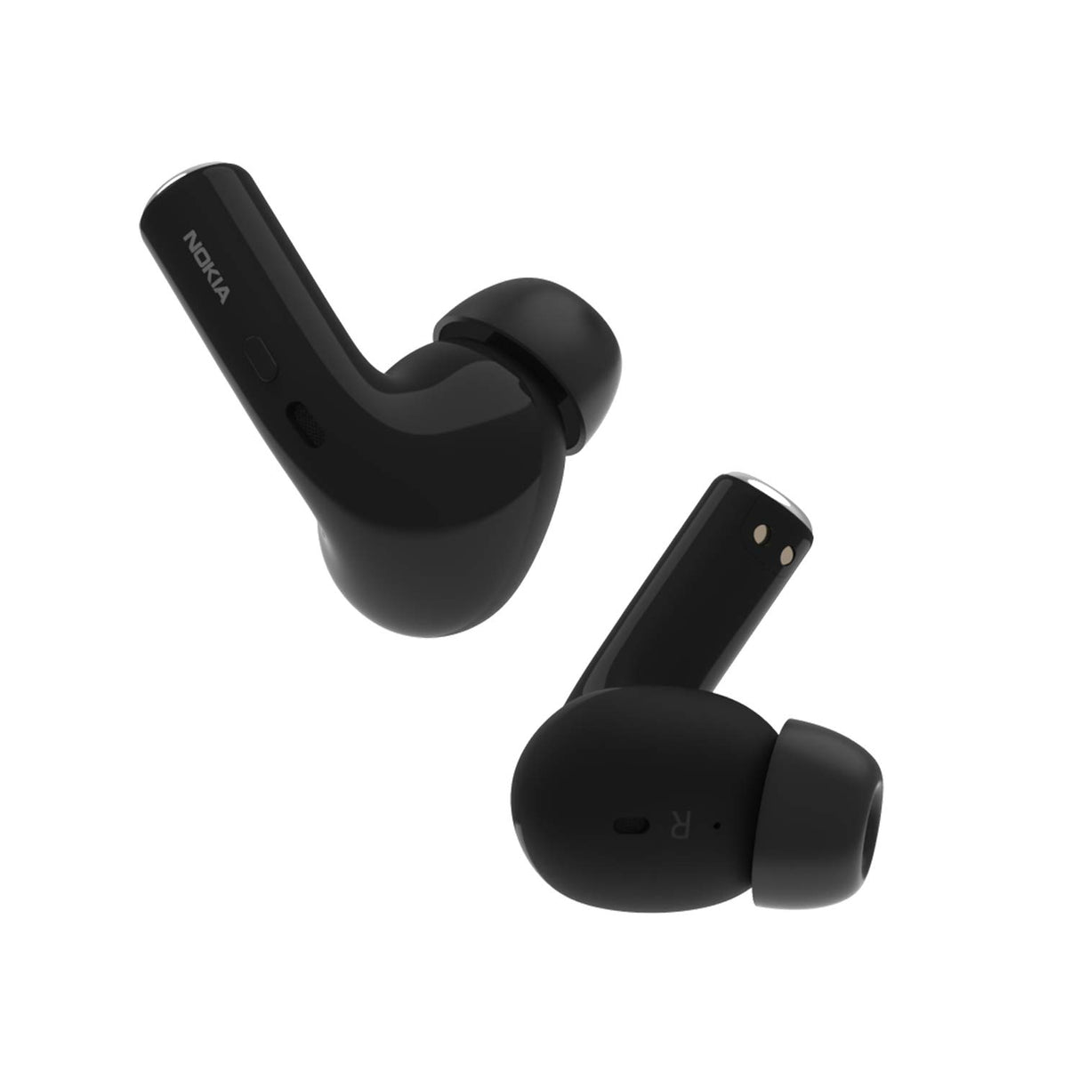 Nokia Essential True Wireless - Auriculares y Estuche portátil de Carga (IPX5 de Resistencia al Agua, reducción del Ruido, micrófono Dual y Modo Ambiente) Negro