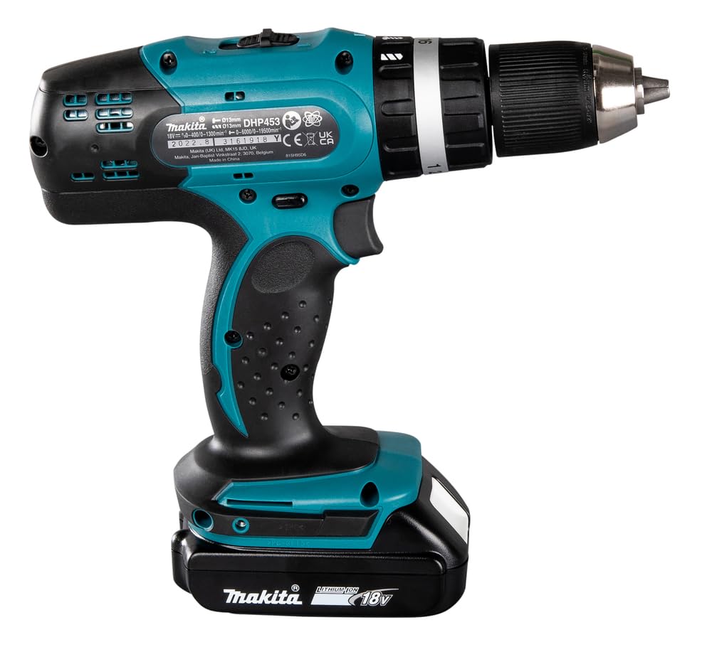 Makita DHP453RFE Taladro Percusión Batería 18V LXT 13mm 42 Nm 2x3.0Ah MAKPAC
