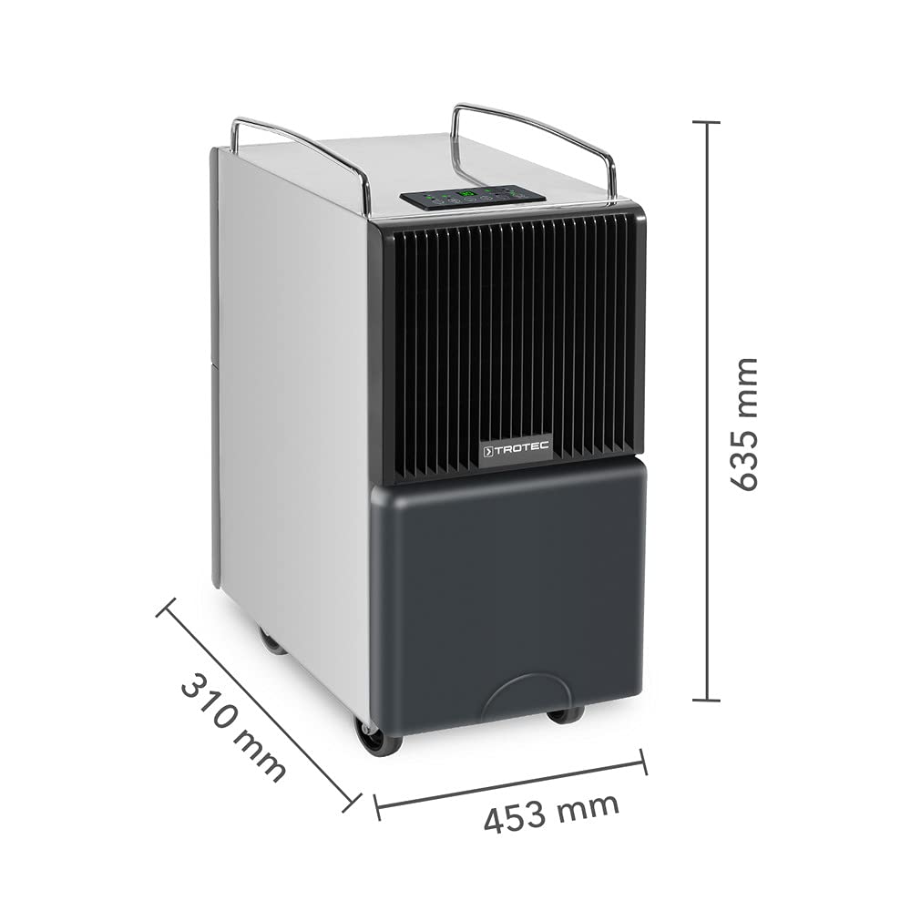 TROTEC Deshumidificador TTK 120 E, 30 L/día, Seca y Elimina los daños causados por el Agua, Secado de Ropa, Gran depósito de 8 litros