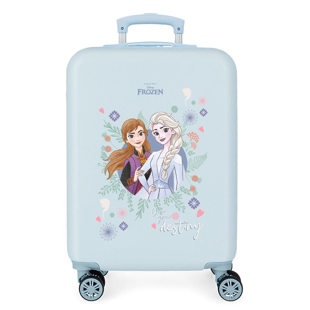 Disney Frozen Own your destiny Maleta de cabina Azul 38x55x20 cms Rígida ABS Cierre de combinación lateral 32L 2 kgs 4 Ruedas dobles Equipaje de Mano