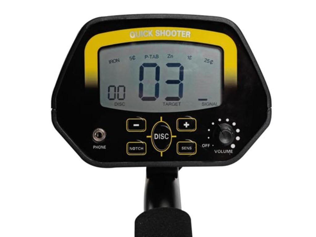 Velleman Detector de Metales, Disco Impermeable de 25 cm, Pantalla LCD, Profundidad de detección de 22 cm