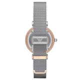 Emporio Armani Reloj Mujer, Movimiento de cuarzo, caja 32mm 2T Plata/Rosa con correa de acero, AR2067, Gris y gris perla