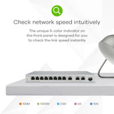 Zyxel Conmutador de 12 puertos Multigigabit Administrado por Web | Switch Gigabit con 3 Puertos de 10 Gbit | 1 puerto SFP+ de 10 Gbit [XGS1250-12]