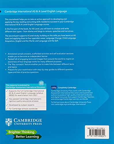 Cambridge international AS and A level English language. Coursebook. Per le Scuole superiori