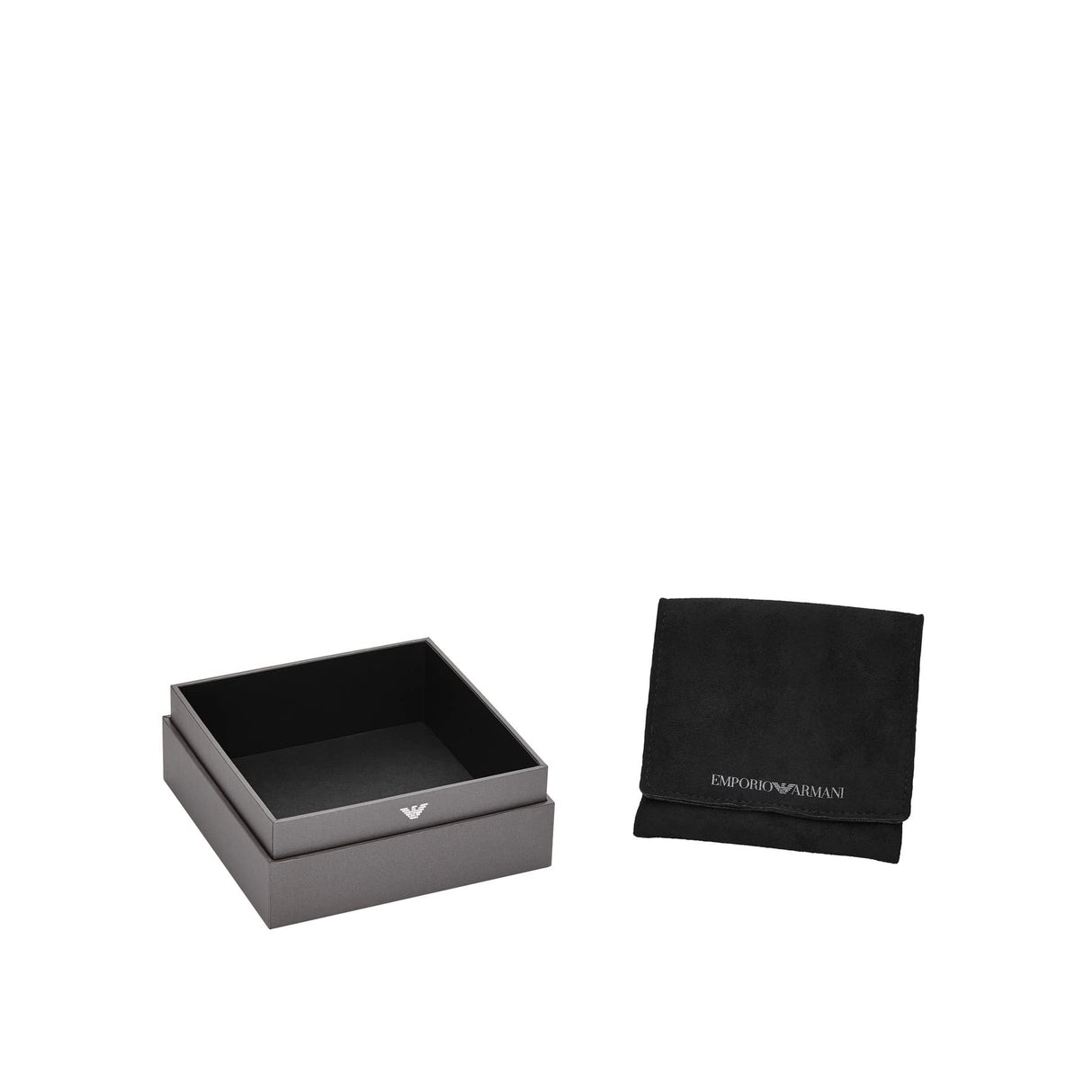 Emporio Armani Pendientes de mujer de acero inoxidable o latón, con cierre Huggie o de aro