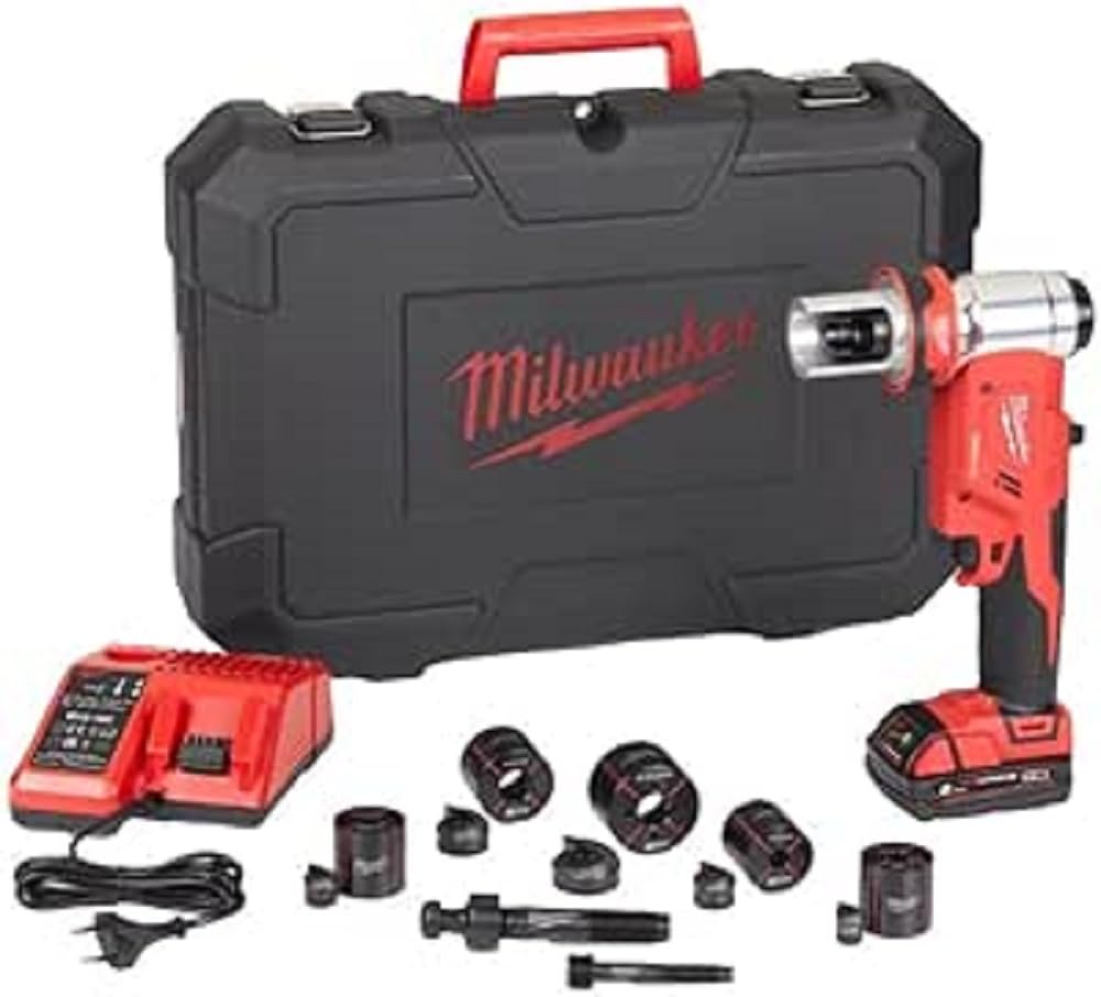 Sacabocados M18 FORCE LOGIC 60kN, perno de tracción 11,1, 19,0mm; troquelador y matrizes M16, M20, M25, M32, M40; 1xM12B2 y maletín