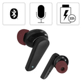 Hama | Auriculares Bluetooth (6h de música, True Wireless, Micrófono Integrado, Sensor táctil, Compatible con Siri y Google Assistant), Color Negro