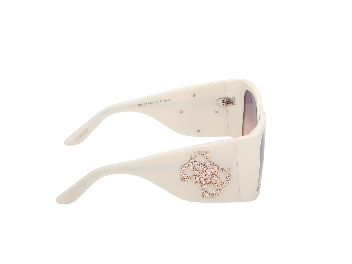 GUESS Gafas de Sol GU00201-H 21Z shiny white 53/23/135 Mujer