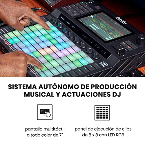 AKAI Professional FORCE – Sistema autónomo de producción musical, secuenciador MIDI y motores de sintetizador, muestreo MPC y lanzamiento de clips estilo Ableton