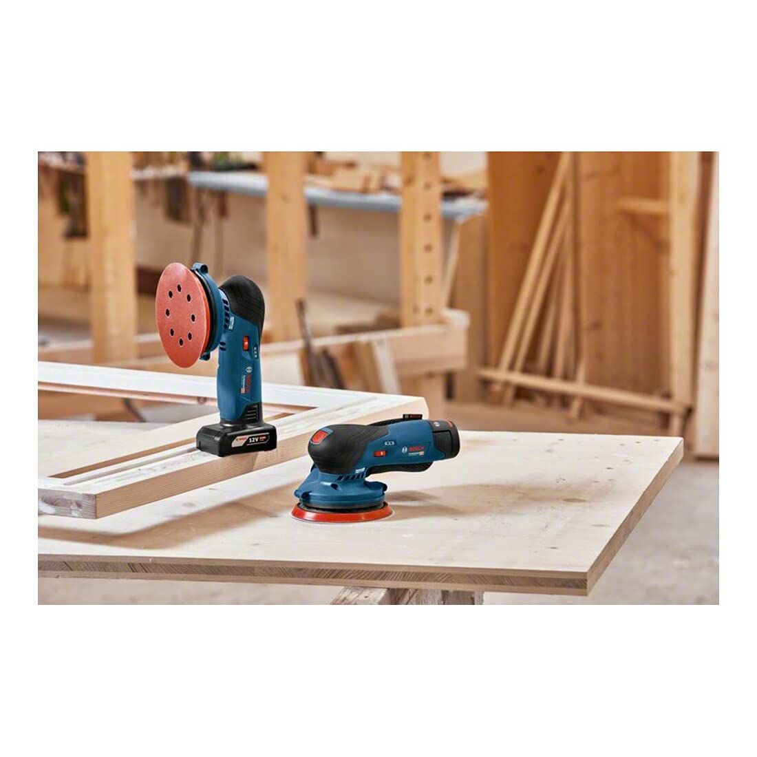 Bosch Professional 12V System GEX 12V-125 - Lijadora excéntrica a batería (Brushless, Ø plato 125 mm, bolsa para polvo, sin batería, en L-BOXX)
