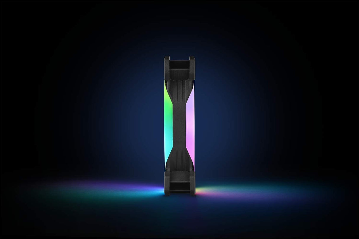 Thermaltake Riing Trio 12 LED RGB - Pack de 3 ventiladores para PC, color negro