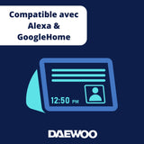 Daewoo - Cámara Independiente inalámbrica WiFi INT/Ext W502 Full HD, detección de Movimiento, visión Nocturna en Color, Sistema de Audio bidireccional, Compatible con Amazon Alexa, Color Blanco
