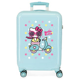 Hello Kitty Girl Gang Maleta de cabina Verde 38x55x20 cms Rígida ABS Cierre de combinación lateral 34L 2,66 kgs 4 ruedas dobles 0