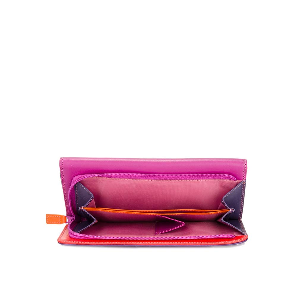 mywalit billetereo Monedero de Piel para Mujer Tri-Fold w/Outer Zip Purse - 269-75 - Sangria Multi