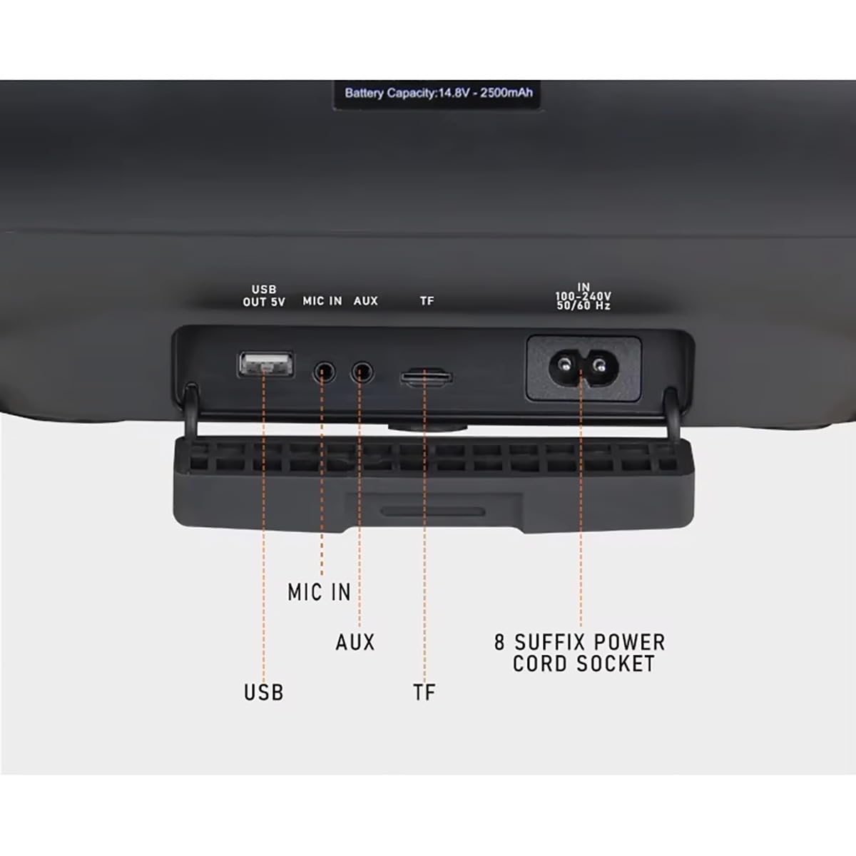 Binko Altavoz Bluetooth/radiocasete Q-66, 2 x 30 W, portátil, Color Negro