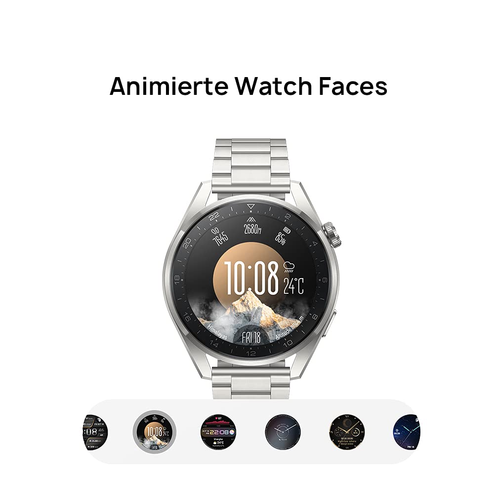 HUAWEI Watch 3 Pro – 4G – Reloj Inteligente – Pantalla AMOLED de 1,43" – Teléfono eSIM – Duración de la batería 5 días – SpO2 y medición de la frecuencia cardíaca 24/7 – GPS – 5 ATM –