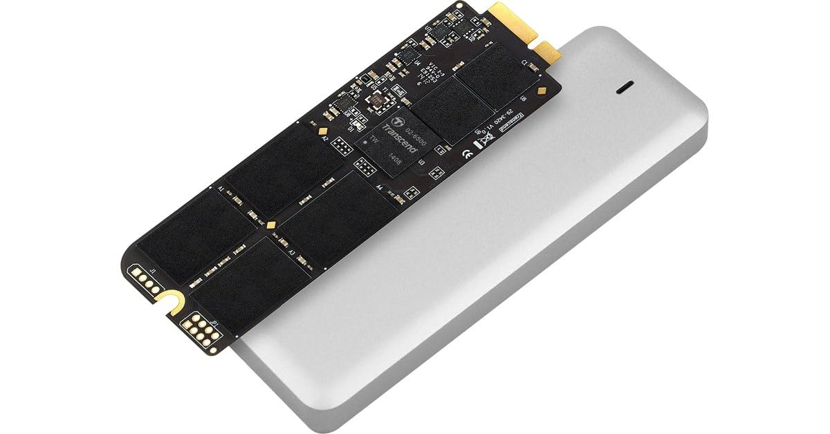 Transcend JetDrive 725 - Disco duro sólido interno SSD de 960 GB para MacBook Pro (Retina) de 15" y carcasa USB 3.0, color plateado