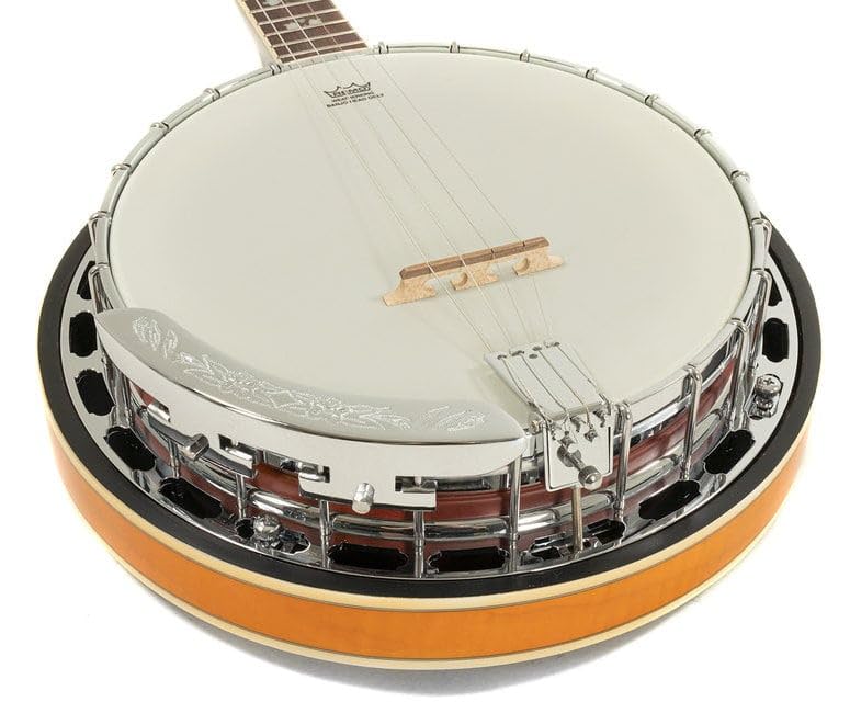 Gewa 505031 Banjo 4 Cuerdas, Parche Original Remo, con Estuche
