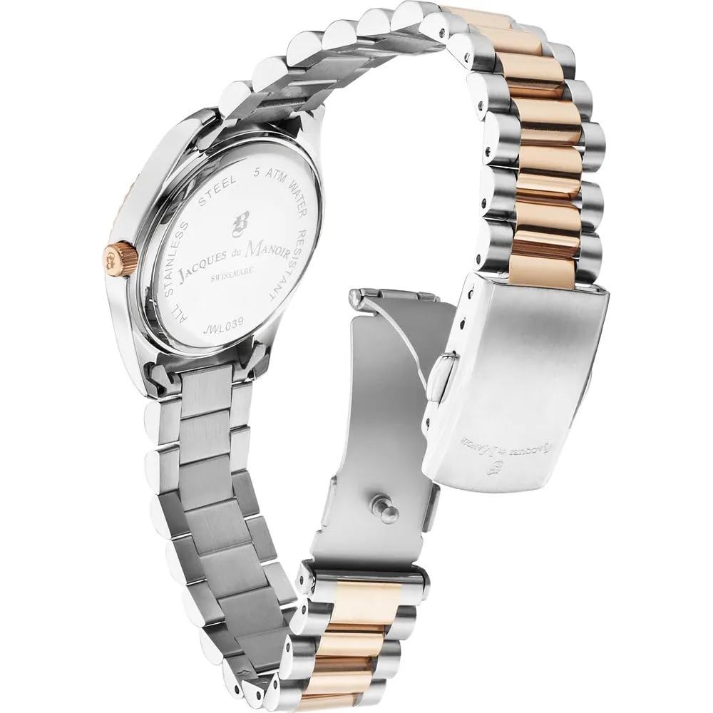 B JACQUES DU MANOIR Reloj Analógico para Mujeres de con Correa en Acero Inoxidable JWL03904