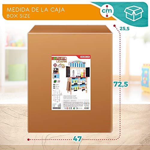 Play & Learn - Heladería con Cocinita de Madera (ColorBaby 85290)