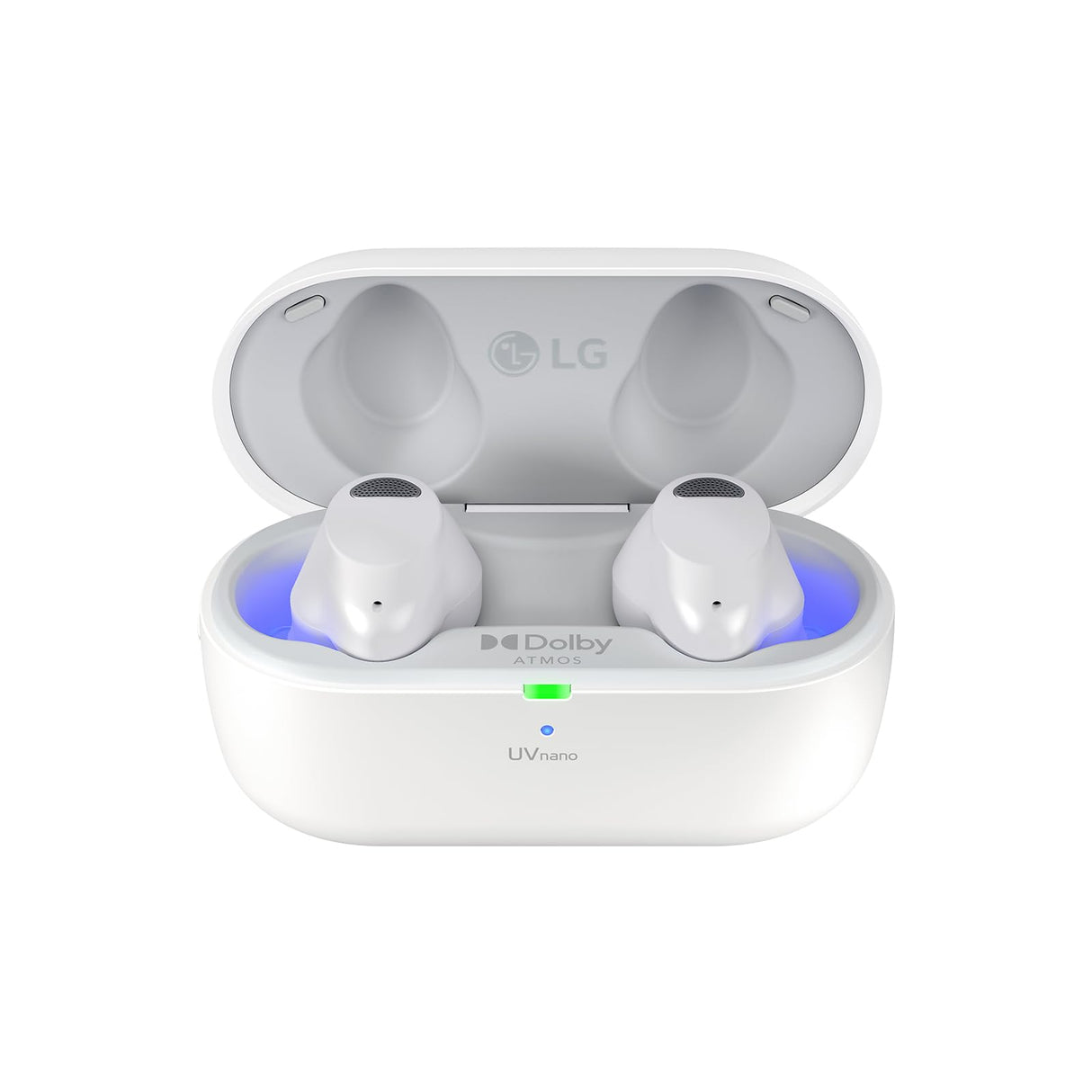 LG Auriculares intraurales Bluetooth Tone Free T90S con Sonido Dolby Atmos, tecnología Meridian, cancelación Activa de Ruido (ANC), y UVnano+, Blanco