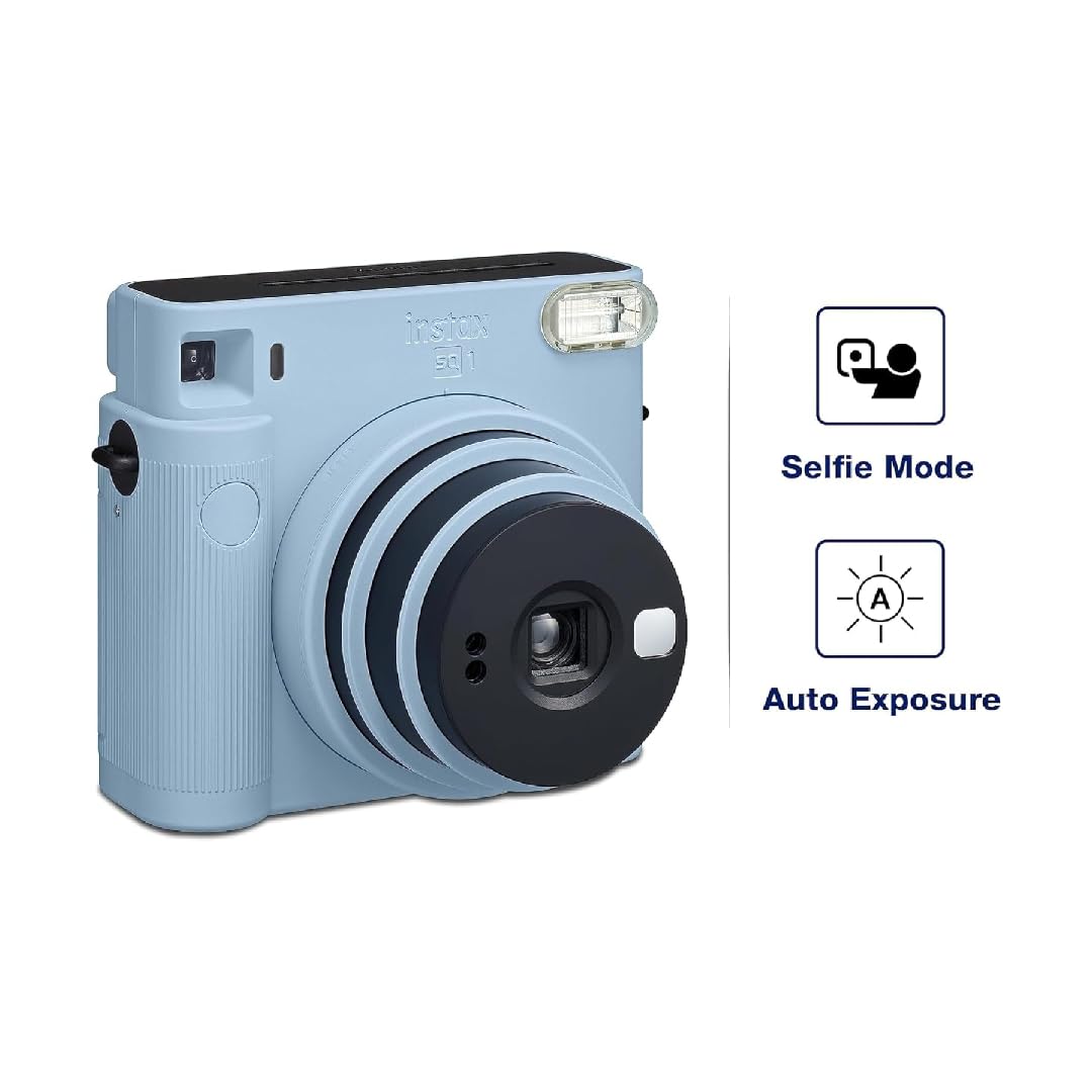 instax SQ1 Square Cámara instantánea automática, tamaño de Foto Cuadrado. Glacier Blue