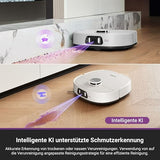 EUREKA J15 Pro Ultra - Robot Aspirador y fregado + estación Todo en uno (autolimpieza, 16200 Pa, navegación LDS, detección de obstáculos, antienredos, Ideal contra pelos de Animales, Control por