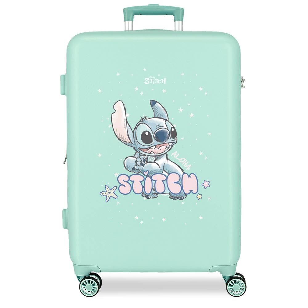 Disney Lovely Stitch Maleta Mediana Azul 46x65x23 cms Rígido 3,1 kgs Cierre de combinación Lateral ABS 3,1 kgs 56L