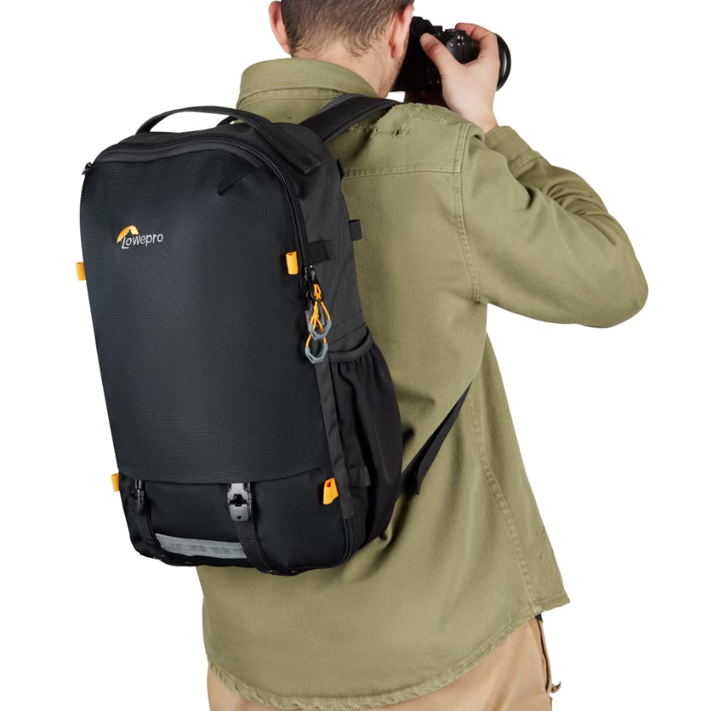 Lowepro Trekker Lite BP 250, Mochila para Cámara, con Inserto Extraíble, con Sistema de Correas para Accesorios, Negro, para Cámara Sin Espejo, Compatible con Sony Alpha 7, Negro